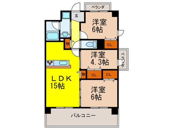 ビオラベ－ルの物件間取画像